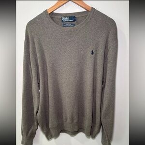 Vtg Polo Ralph Lauren Sweater Mens XLarge Grey Long Sleeve Crewneck Rustic